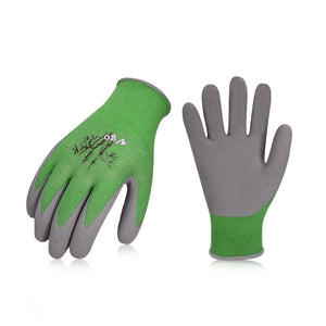 Vgo 1/2/5 Pairs Bamboo Working Gloves (Green/Brown,RB6026-G)