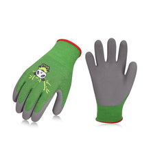 将图片加载到图库查看器，Vgo 2 Pairs Kids Gloves for Age 3-9, Bamboo Work Gloves for Gardening(Green,KID-RB6026)