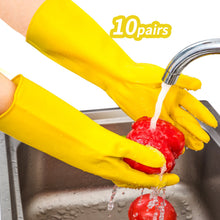 将图片加载到图库查看器，VGO 10 Pairs Household Gloves for Gardening and Painting (Yellow, HH4601)