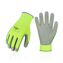 将图片加载到图库查看器，VGO 15 Pairs Polyurethane Coated Gardening and Work Gloves for men/women ( Black/Yellow,PU2103)