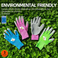 将图片加载到图库查看器，Vgo 3 Pairs Age 3-9 Kids Working Gloves , Gardening gloves (3 Colors,KID-RB6013)