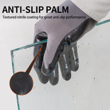 将图片加载到图库查看器，VGO 10 Pairs Nitrile Coating Gardening and Work Gloves (Grey/Blue, NT2110)