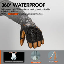 将图片加载到图库查看器，VGO -4℉ or above 3M Thinsulate C100 Winter Warm Waterproof Light Duty Mechanic Glove,High Dexterity,Anti-abrasion,Rigger Glove(Brown,GA9603FW)