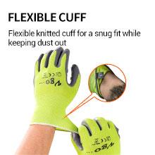 将图片加载到图库查看器，VGO 10 Pairs Nitrile Coating Gardening and Work Gloves for men  (Hi-vis Green,  NT2110-F)