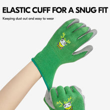 将图片加载到图库查看器，Vgo 2 Pairs Kids Gloves for Age 3-9, Bamboo Work Gloves for Gardening(Green,KID-RB6026)