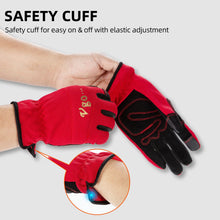 将图片加载到图库查看器，Vgo 3 Pairs Nubuck Leather Work Gloves (Red+Grey+Yellow,NB7581)