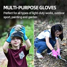 将图片加载到图库查看器，Vgo 3 Pairs Age 3-9 Kids Working Gloves , Gardening gloves (3 Colors,KID-RB6013)