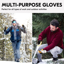 将图片加载到图库查看器，VGO -4℉ or above 3M Thinsulate C100 Winter Warm Waterproof Light Duty Mechanic Glove,High Dexterity,Anti-abrasion,Rigger Glove(Brown,GA9603FW)