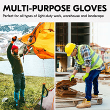 将图片加载到图库查看器，Vgo 3Pairs Foam Latex Coated Gardening and Work Gloves (Black, High-Vis Orange &amp; Green, RB6010)