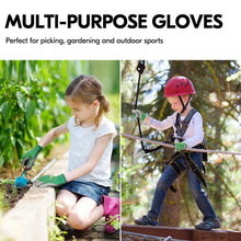 将图片加载到图库查看器，Vgo 2 Pairs Kids Gloves for Age 3-9, Bamboo Work Gloves for Gardening(Green,KID-RB6026)