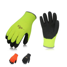 将图片加载到图库查看器，Vgo 3Pairs Foam Latex Coated Gardening and Work Gloves (Black, High-Vis Orange &amp; Green, RB6010)