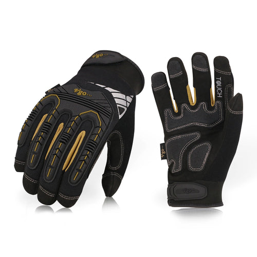 Vgo... 1 Pair/3 Pairs/5 Pairs High Dexterity Heavy Duty Mechanic Gloves (Black, SL8849)